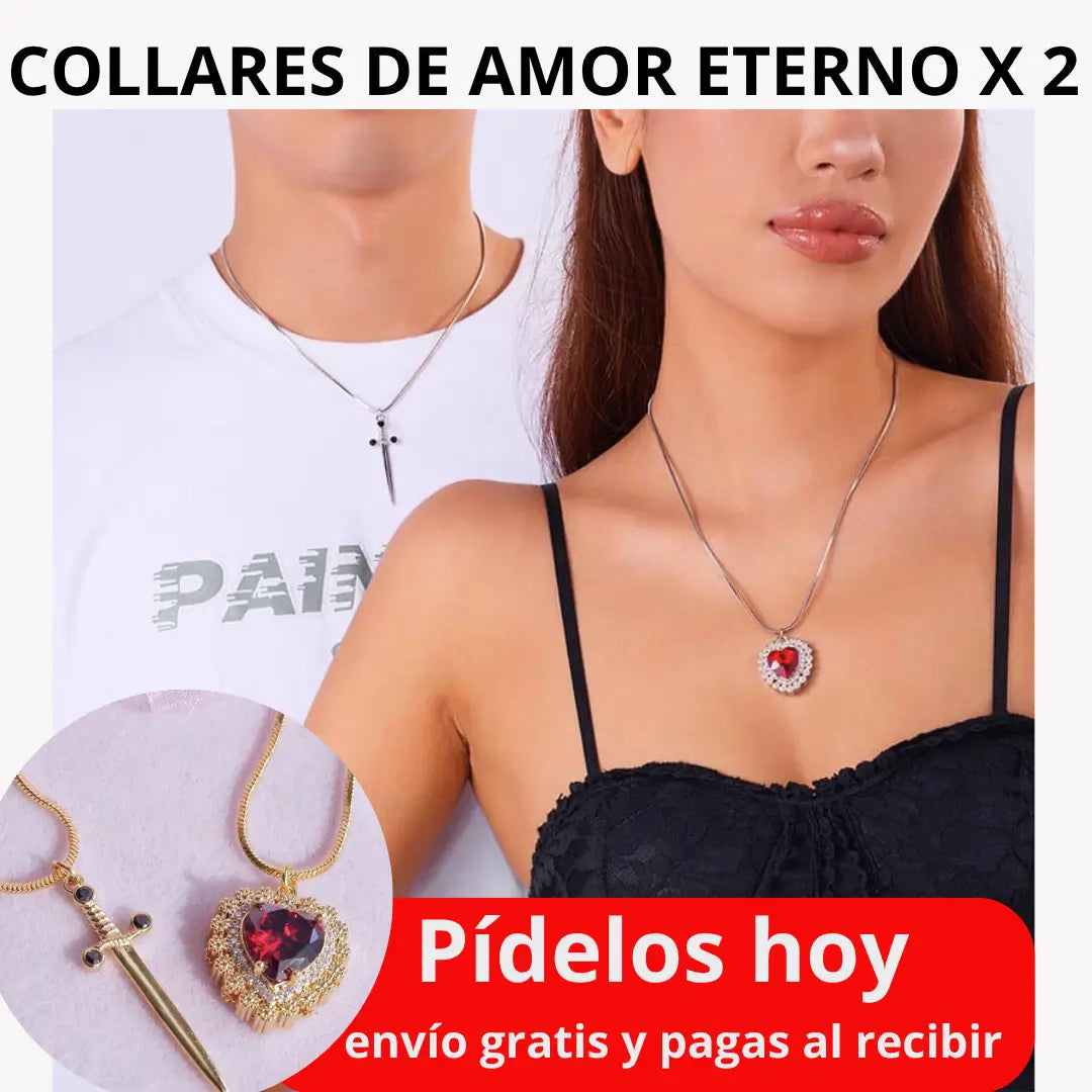Cadenas Pareja Corazón con Espada / Daga