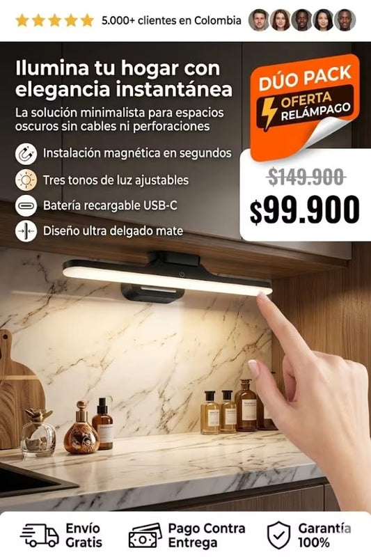 BARRA LUZ LED MAGNETICA ESCRITORIO BLANC