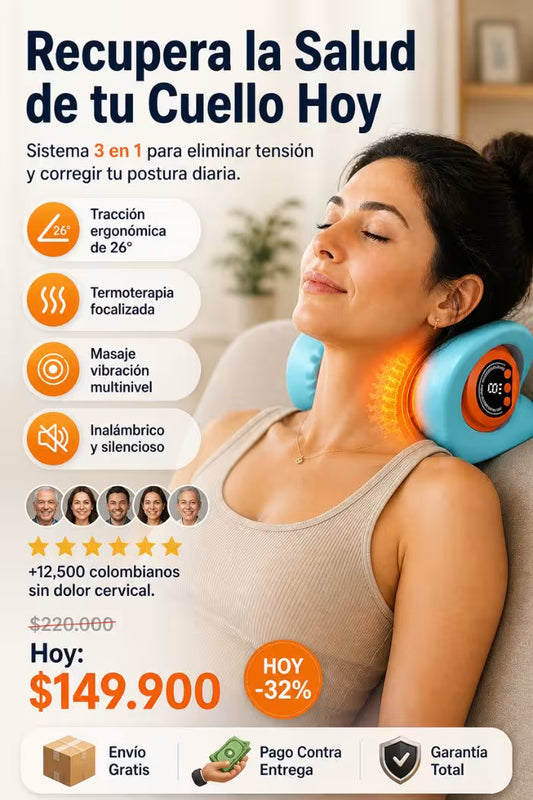Masajeador De Cuello Silencioso 3 En 1
