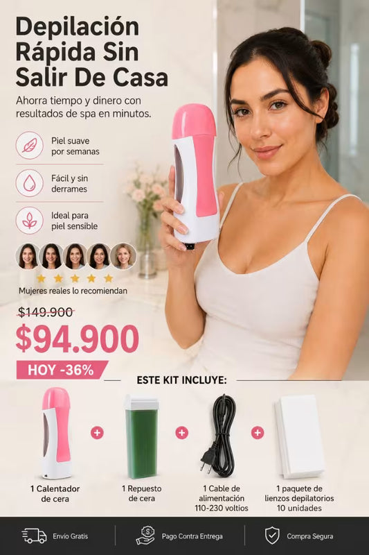 Kit De Cera Depilatoria Roll - On