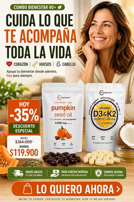 D3 & K2 + PUMKIN seed olid  con saw palmetto