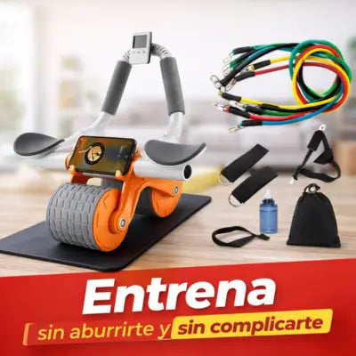 AUTOMATIC PRO™ Rueda + bandas - Entrenamiento completo sin gimnasio