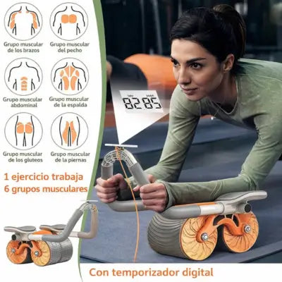 AUTOMATIC PRO™ Rueda + bandas - Entrenamiento completo sin gimnasio