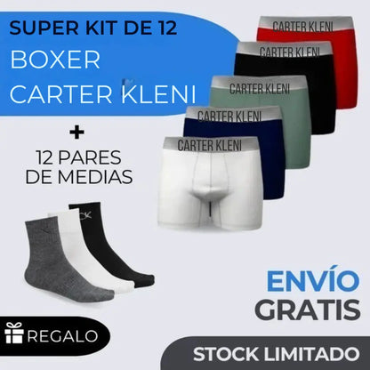 Combo de 12 boxers + REGALO 12 pares de medias 🧦¡Renueva tu ropa interior!