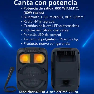 RUMBABOX™ –La cabina de 8" que prende la fiesta + OBSEQUIO