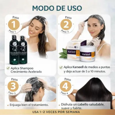 ROOTVITAL®2 shampoo+1 tratamiento para un cabello más fuerte, largo y saludable