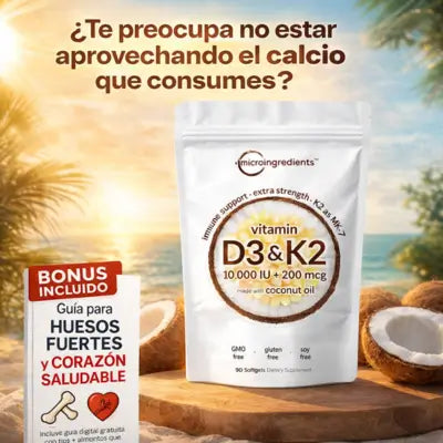 VITAMIN D3 & K2™ Absorción inteligente del calcio para huesos fuertes