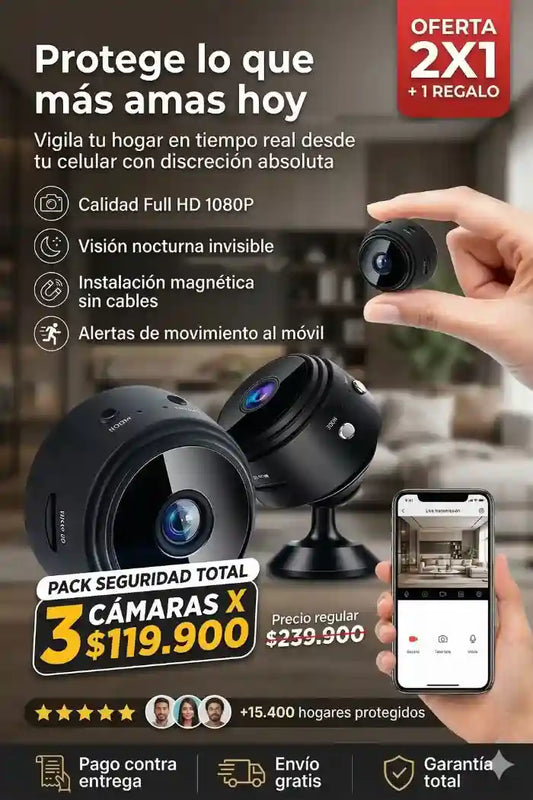 VIGILCAM™ vigilancia invisible 24/7 mini cámara WiFi para proteger tu hogar