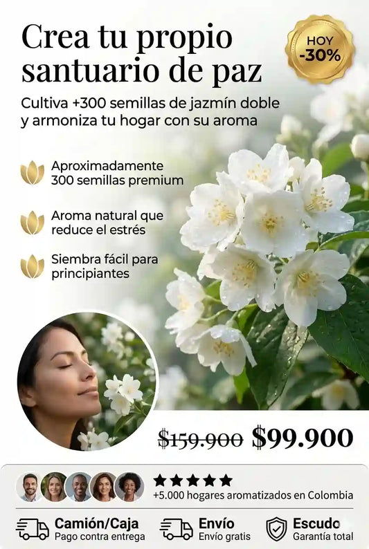 SEMILLAS DE JAZMIN AGUA LUZ Y MIL AROMAS