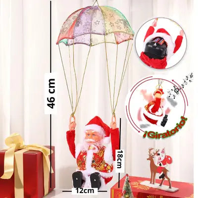 COMBO 3 EN 1 ARBOL SOLAR + PAPÁ NOEL + GUIRNALDA LED