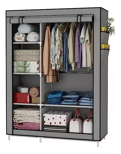 Closet armario multifuncional doble Gris