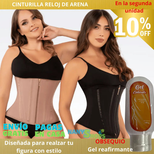 Cinturilla Reloj de arena body fit + REGALO gel reductor
