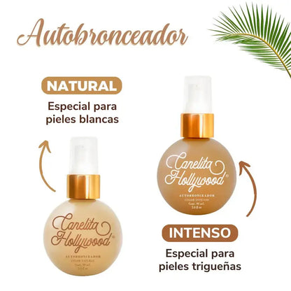 AUTOBRONCEADOR canelita holliwood  piel canela sin necesidad de sol ¡OFERTA 2*1!
