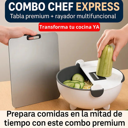 Combo Chef Express – Tabla Premium + Rayador Multifuncional
