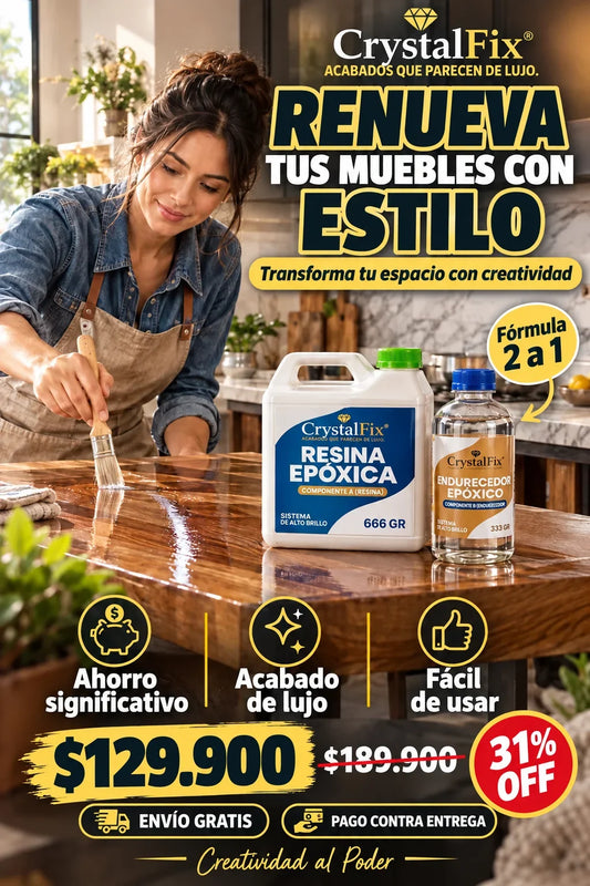CrystalFix® RESINA Epoxica 2 A 1 Por Kilo